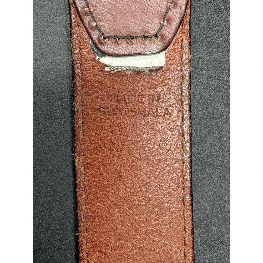 Fossil Men's Brown Leather Belt 90/36 Silver Buckle MB102222236 US Seller GUC